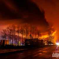 Pożar składowiska opon