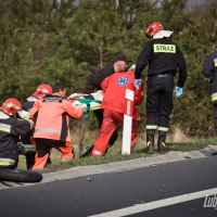 Wypadek motocyklisty na obwodnicy Lubartowa