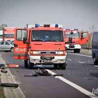 Wypadek motocyklisty na obwodnicy Lubartowa