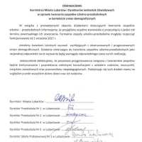 Lubartów › Galeria › Oświadczenie