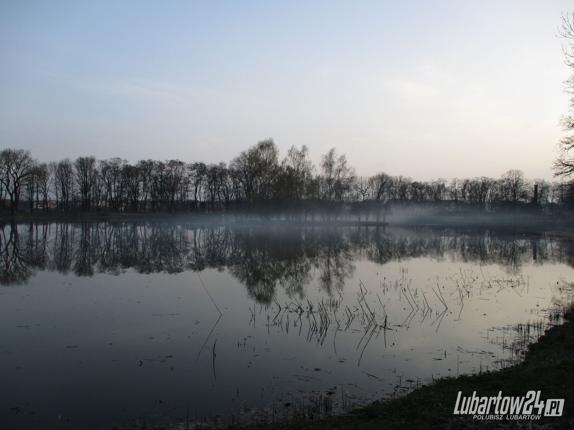 Wieczór nad stawem. IV.2016