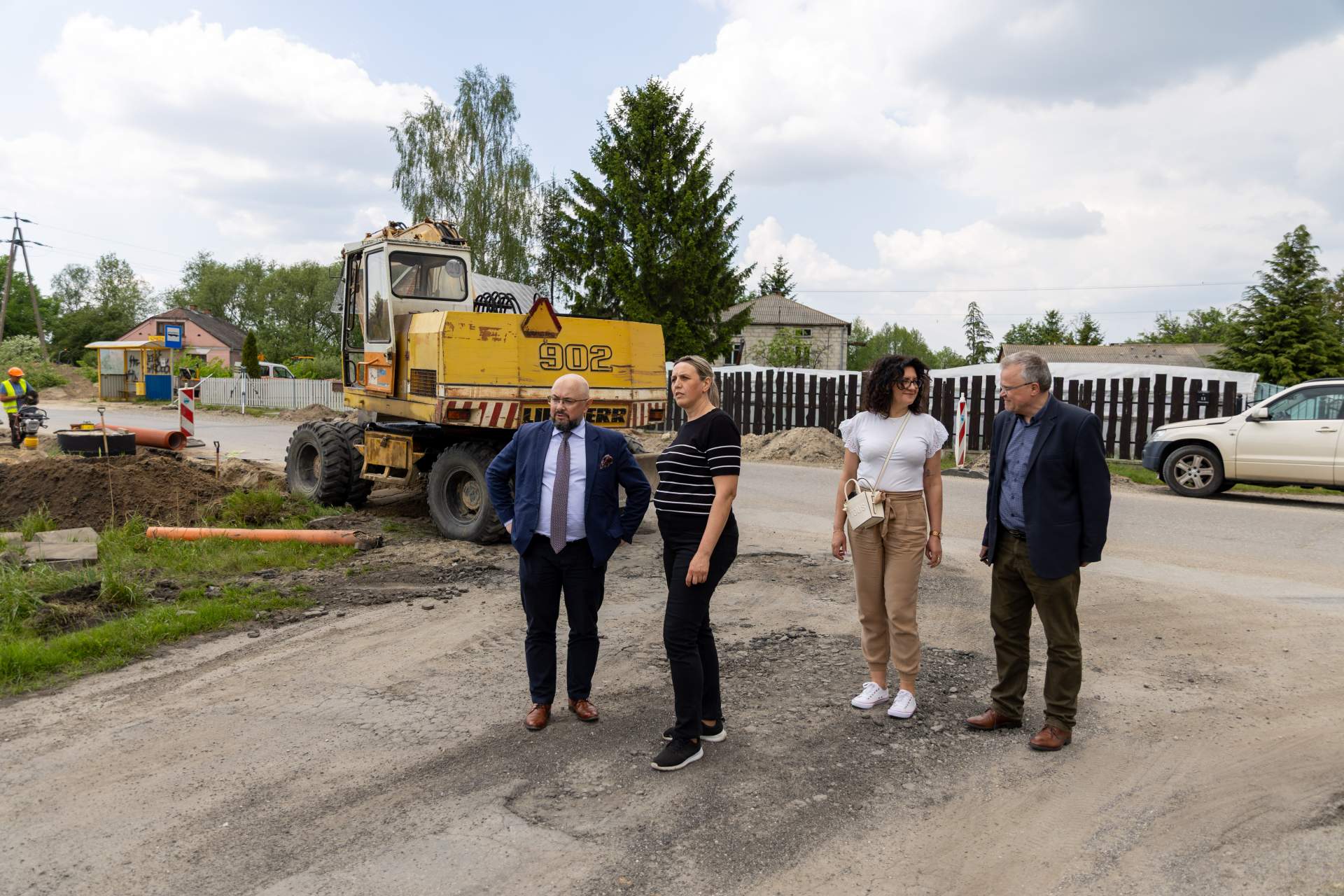 Trwa przebudowa drogi w Chlewiskach