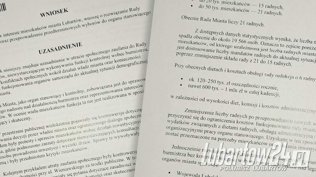 Wniosek - rozwiązanie Rady