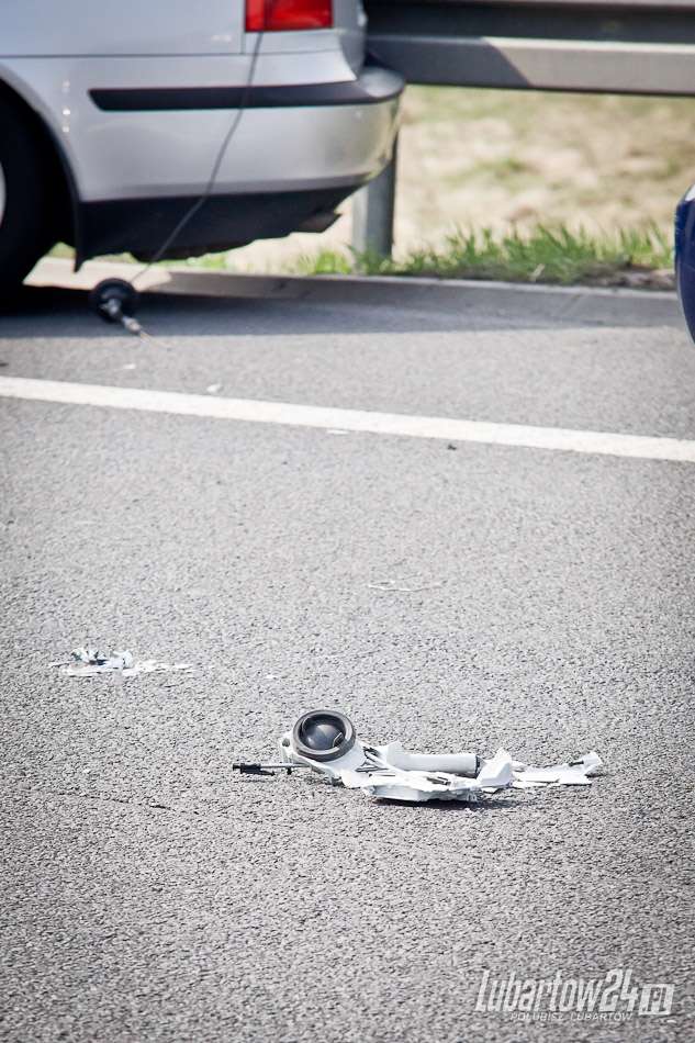 Wypadek motocyklisty na obwodnicy Lubartowa