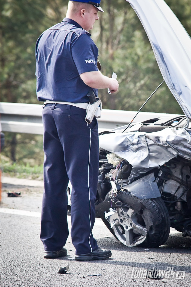 Wypadek motocyklisty na obwodnicy Lubartowa
