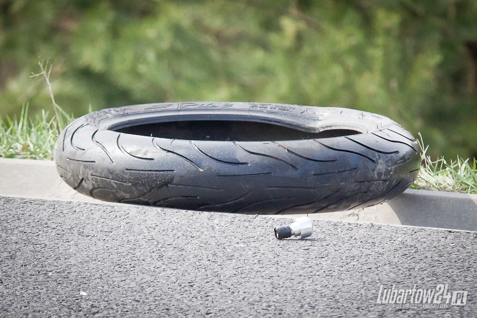Wypadek motocyklisty na obwodnicy Lubartowa