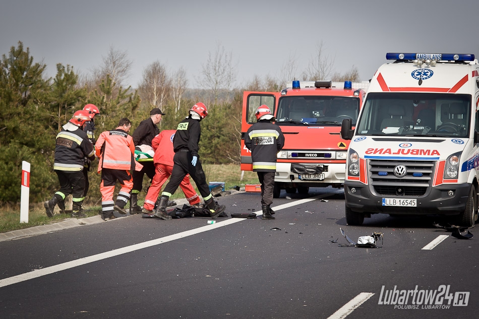 Wypadek motocyklisty na obwodnicy Lubartowa