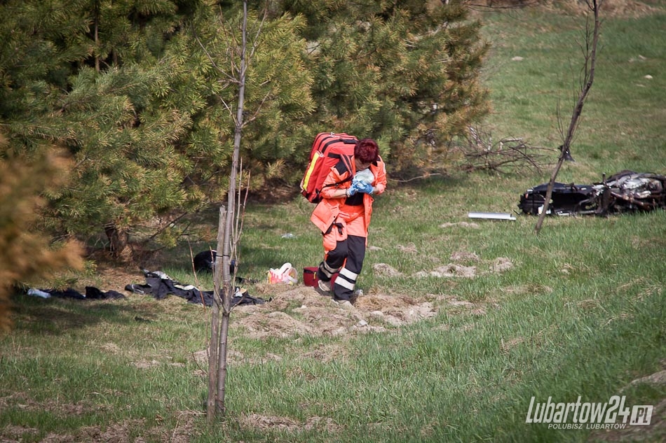 Wypadek motocyklisty na obwodnicy Lubartowa