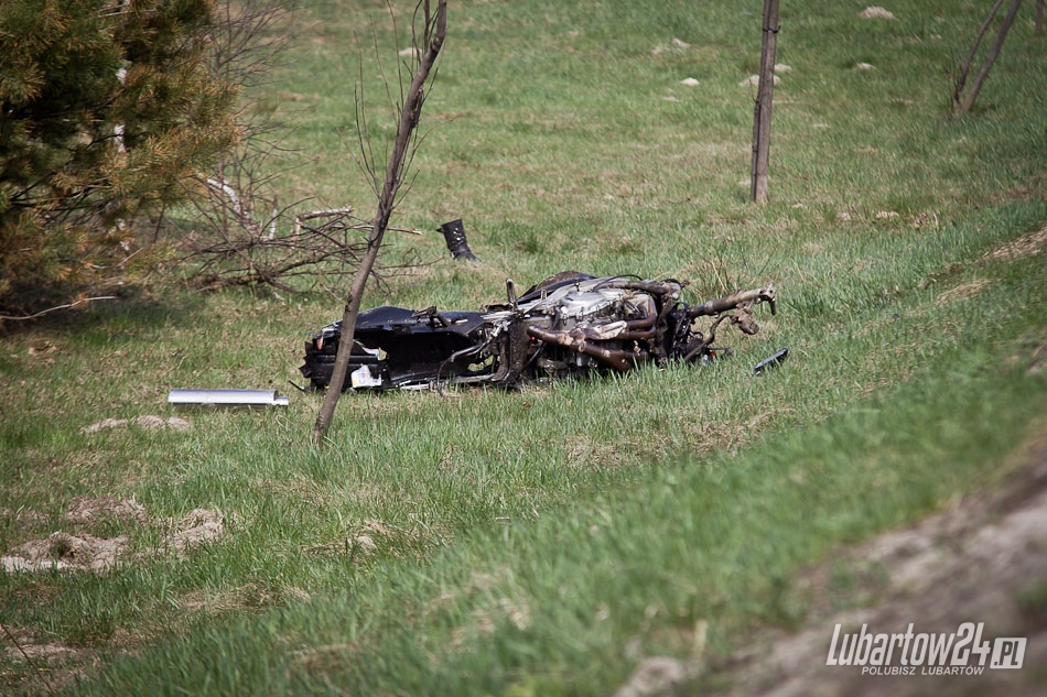 Wypadek motocyklisty na obwodnicy Lubartowa