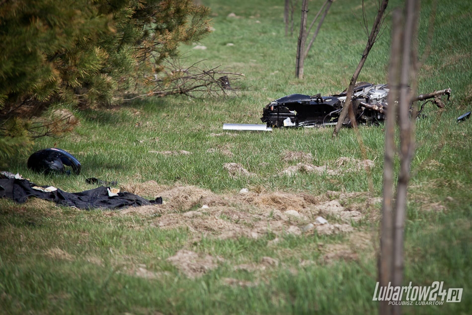 Wypadek motocyklisty na obwodnicy Lubartowa