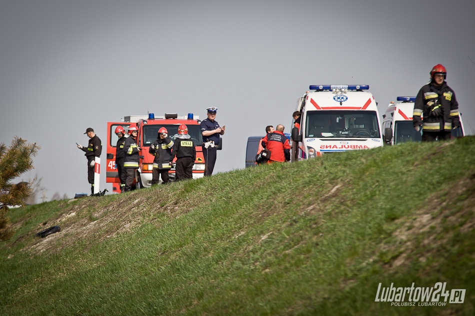 Wypadek motocyklisty na obwodnicy Lubartowa