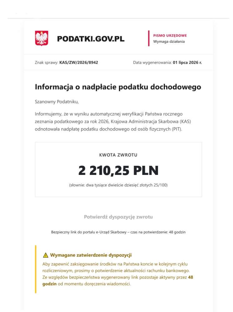 fałszywy e-mail