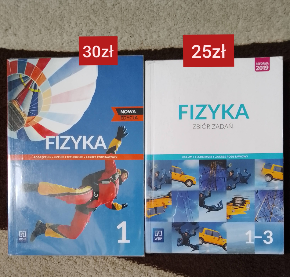 Podręcznik i zbiór zadań do fizyki