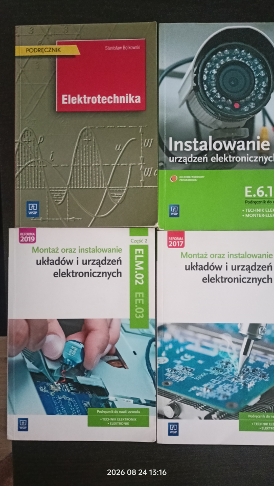 Sprzedam książki do technikum elektronicznego