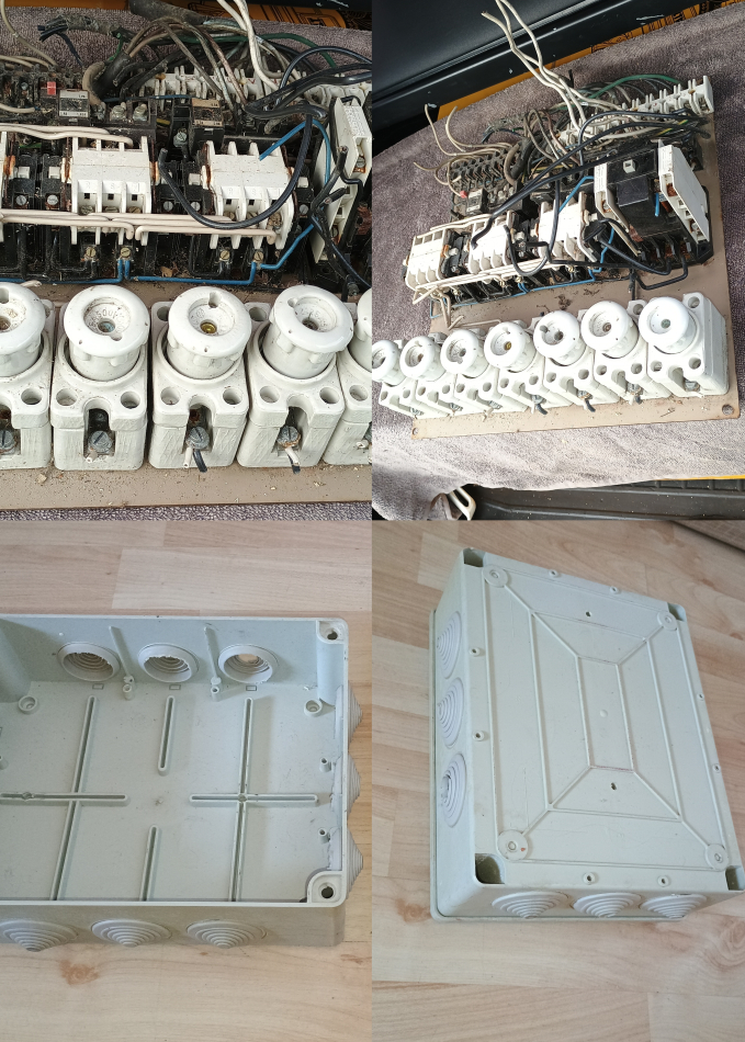 Aparatura elektryczna + hermetyczna puszka instala